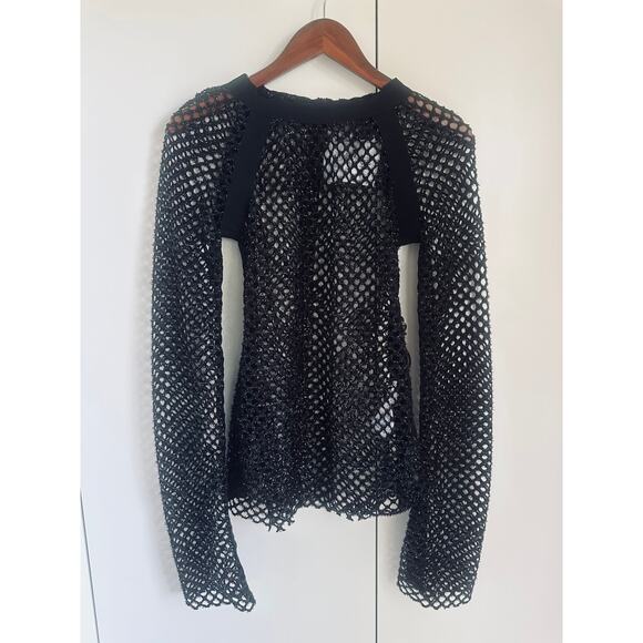 KYE Opening Ceremony Mesh Black Shirt Size Medium Sheer Punk Goth Grunge Style - Picture 2 of 10